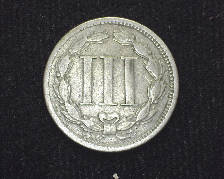 1866 Three Cent Nickel VG - US Coin