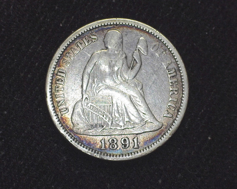 1891 Liberty Seated Dime VF - US Coin