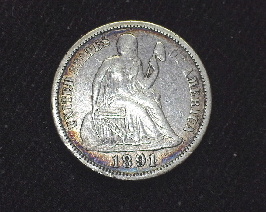 1891 Liberty Seated Dime VF - US Coin