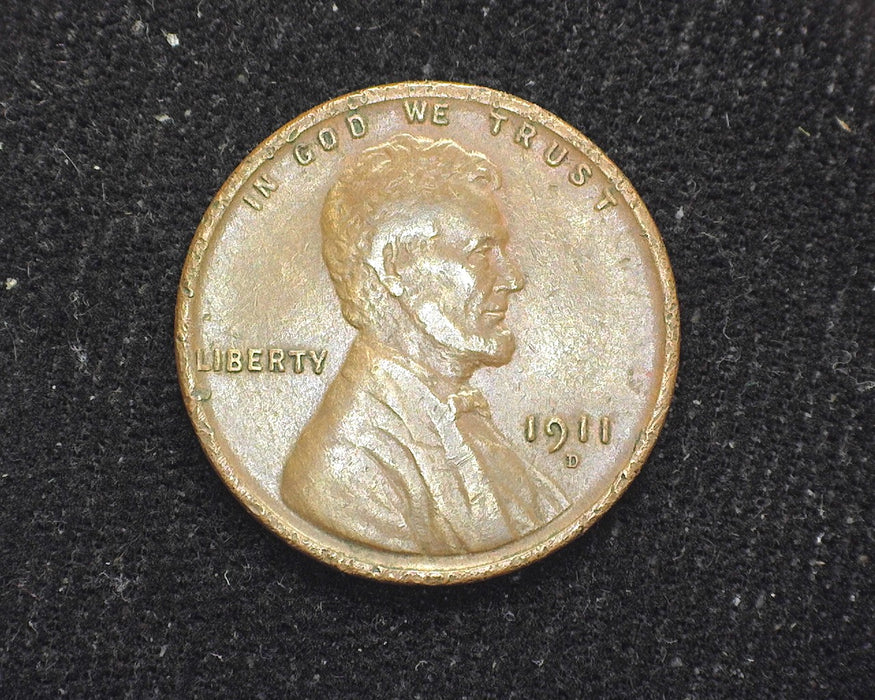 1911 D Lincoln Wheat Penny/Cent Edge problems. VF - US Coin