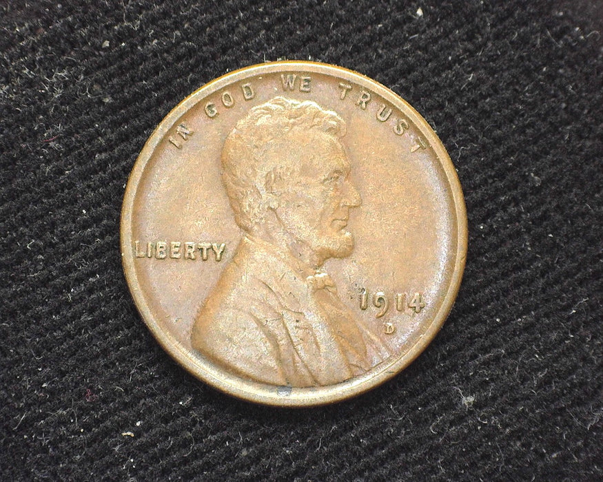 1914 D Lincoln Wheat Penny/Cent VF - US Coin
