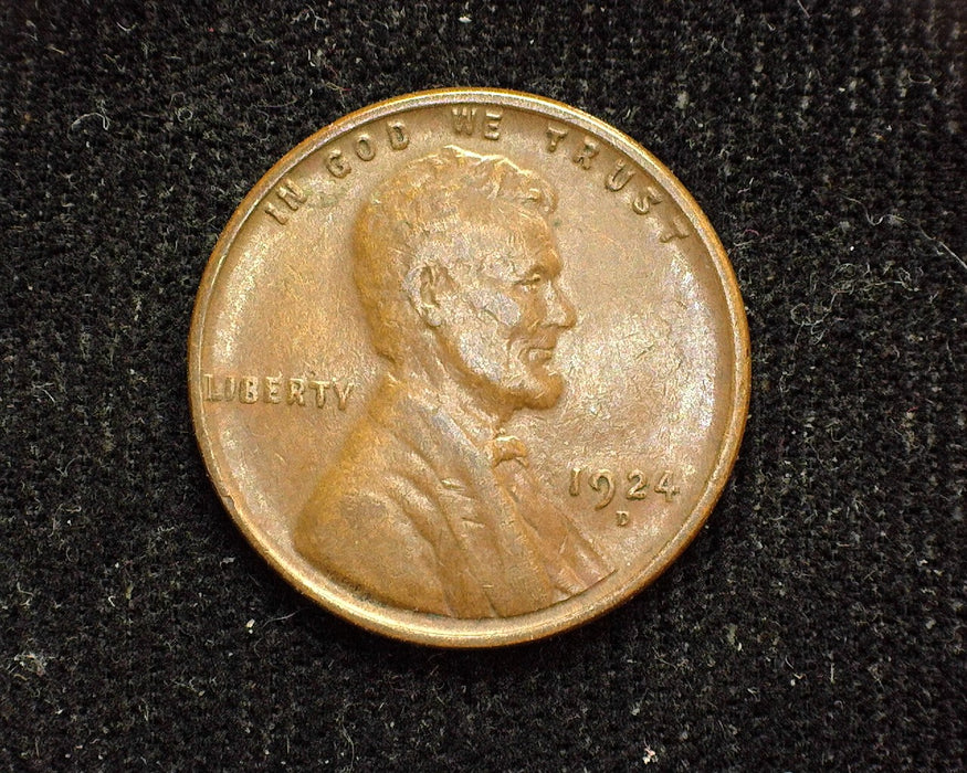1924 D Lincoln Wheat Penny/Cent VF - US Coin