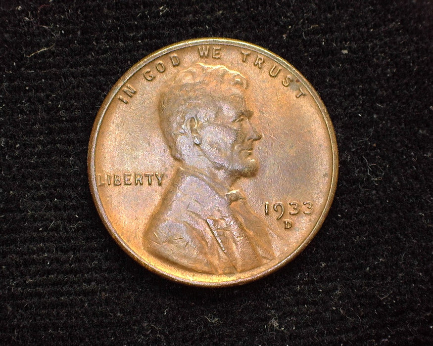 1933 D Lincoln Wheat Penny/Cent XF - US Coin