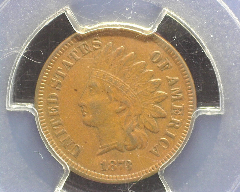1873 Open 3 Indian Head Penny/Cent XF45 PCGS - US Coin