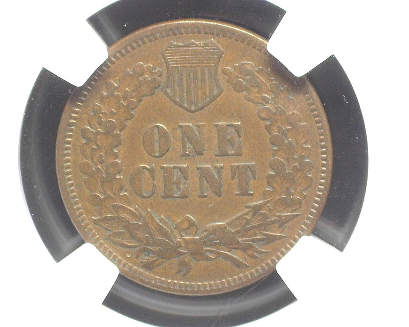 1873 Closed 3 Indian Head Penny/Cent Brown XF45 NGC - US Coin