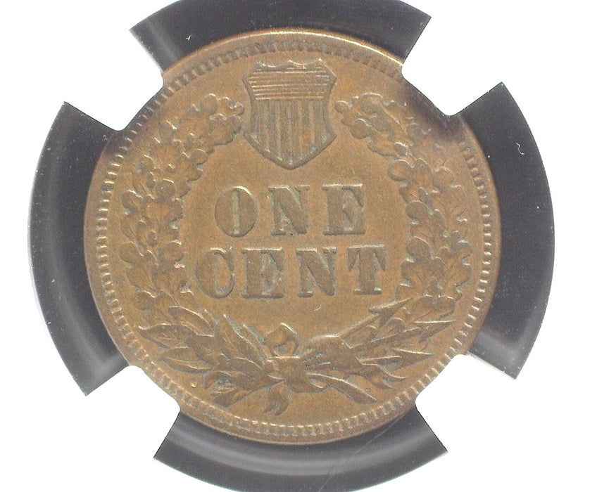1873 Closed 3 Indian Head Penny/Cent Brown XF45 NGC - US Coin