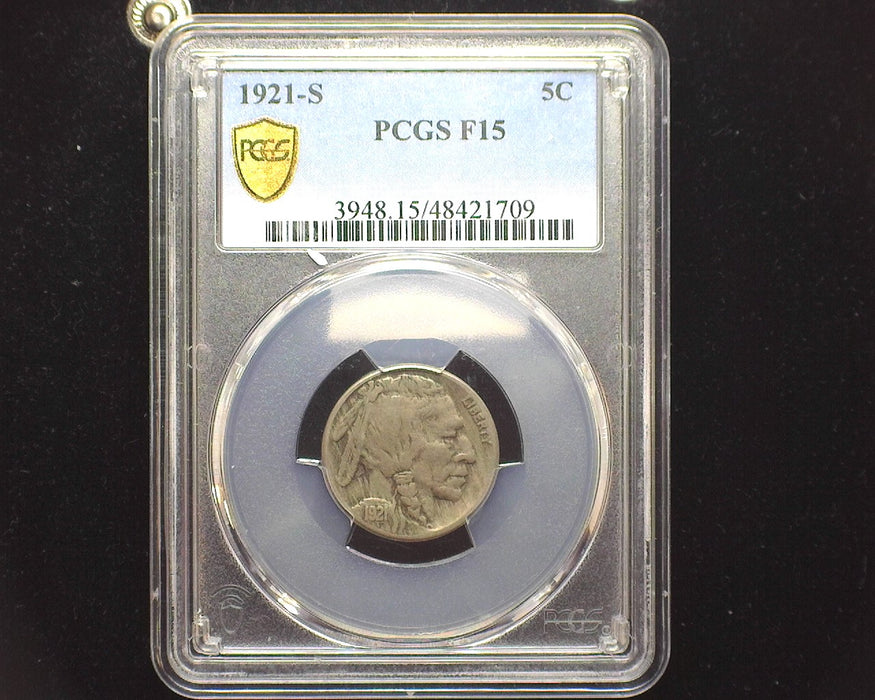1921 S Buffalo Nickel F15 PCGS - US Coin