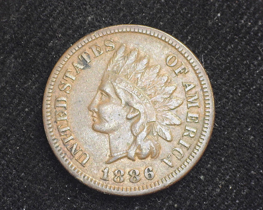 1886 Ty 1 Indian Head Penny/Cent VF - US Coin