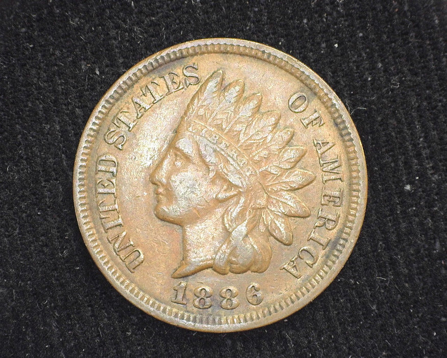 1886 Ty 2 Indian Head Penny/Cent VF/XF - US Coin