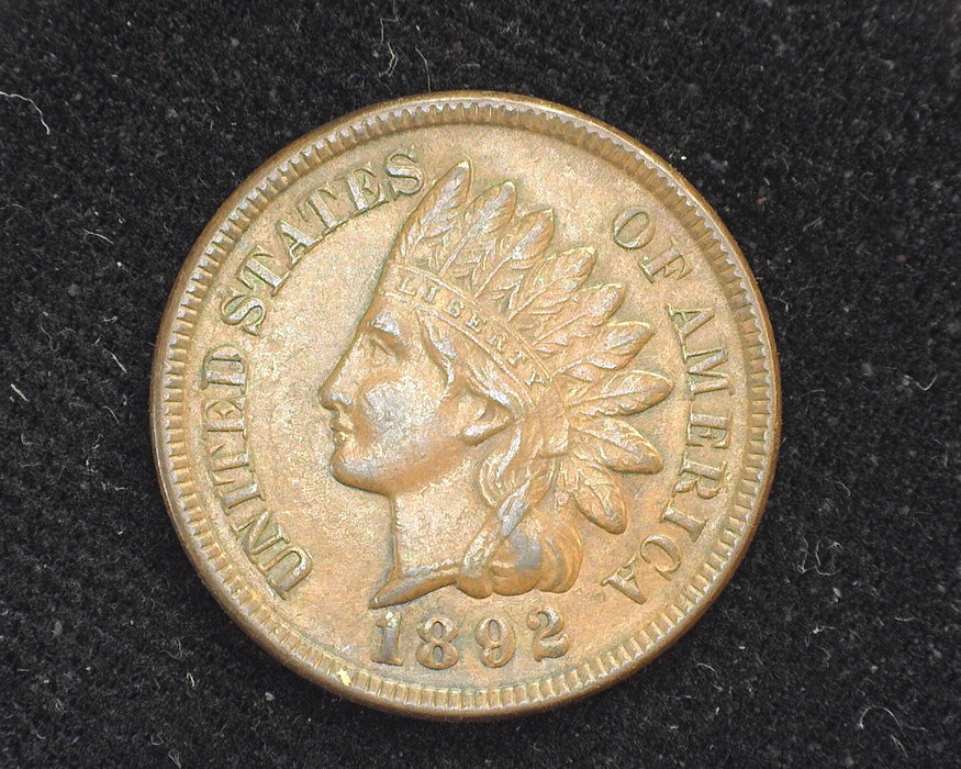 1892 Indian Head Penny/Cent AU-50 - US Coin