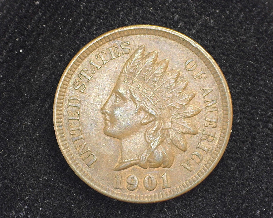 1901 Indian Head Penny/Cent AU - US Coin