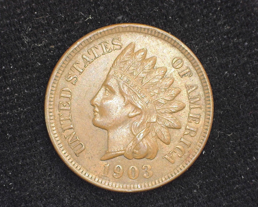1903 Indian Head Penny/Cent AU - US Coin