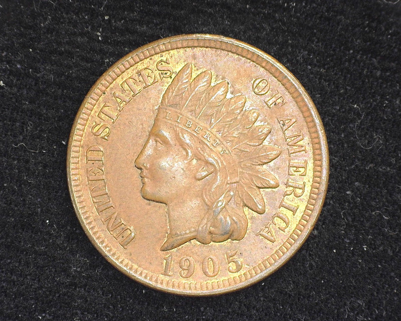 1905 Indian Head Cent Traces of red. BU - US Coin