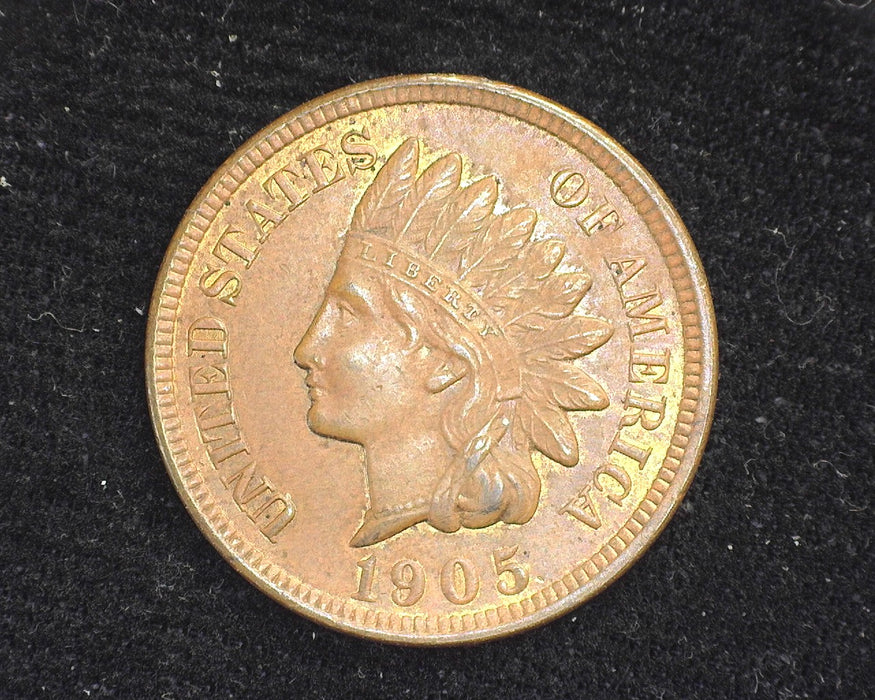 1905 Indian Head Cent Traces of red. BU - US Coin