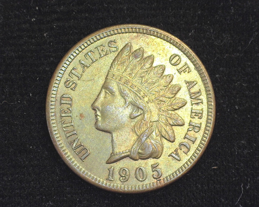 1905 Indian Head Cent Red and brown BU - US Coin