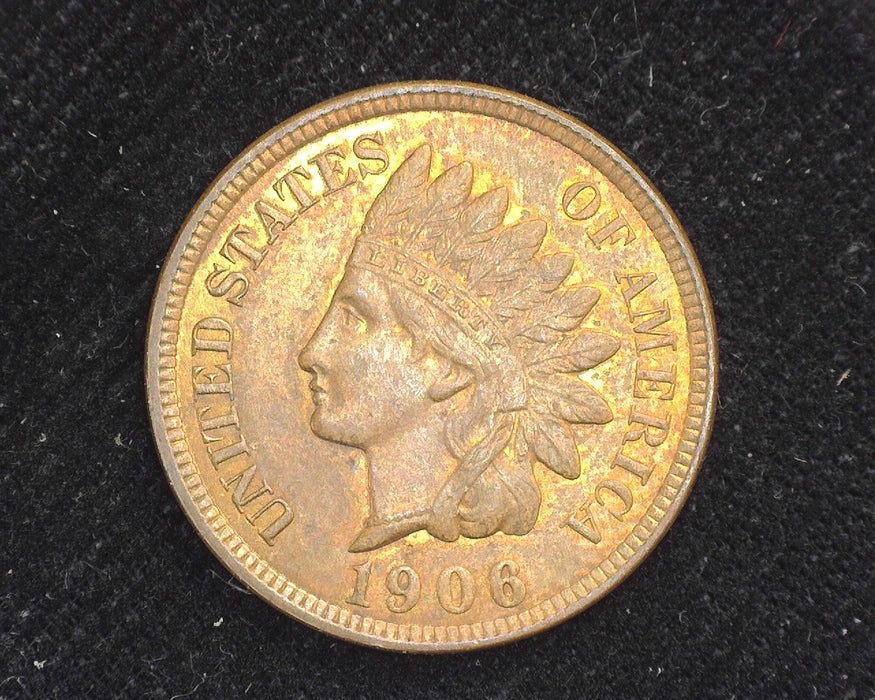 1906 Indian Head Cent Red and brown. BU - US Coin