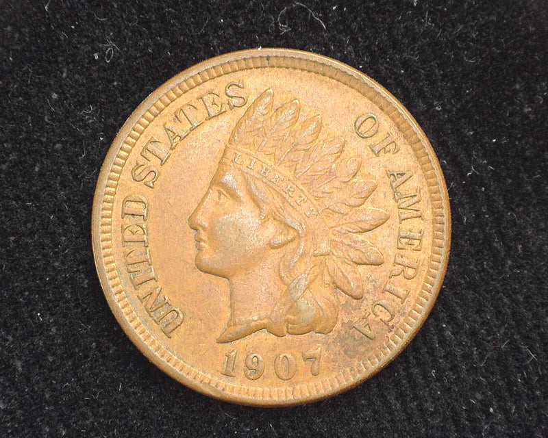 1907 Indian Head Cent AU - US Coin