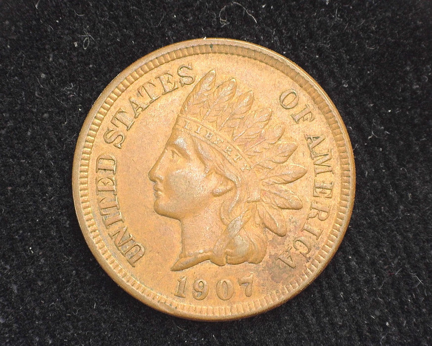 1907 Indian Head Cent AU - US Coin