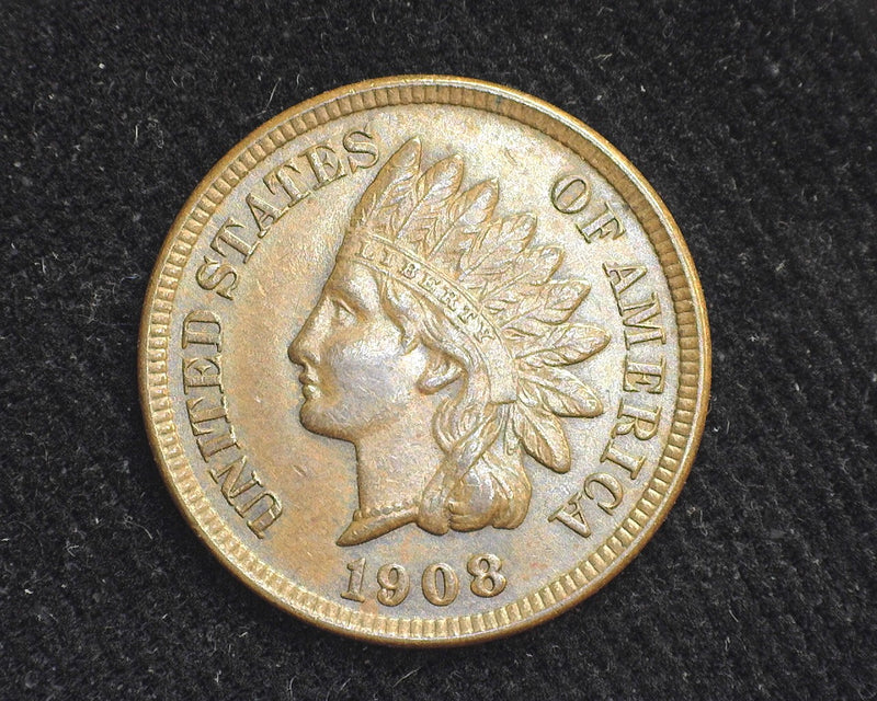 1908 Indian Head Cent AU - US Coin