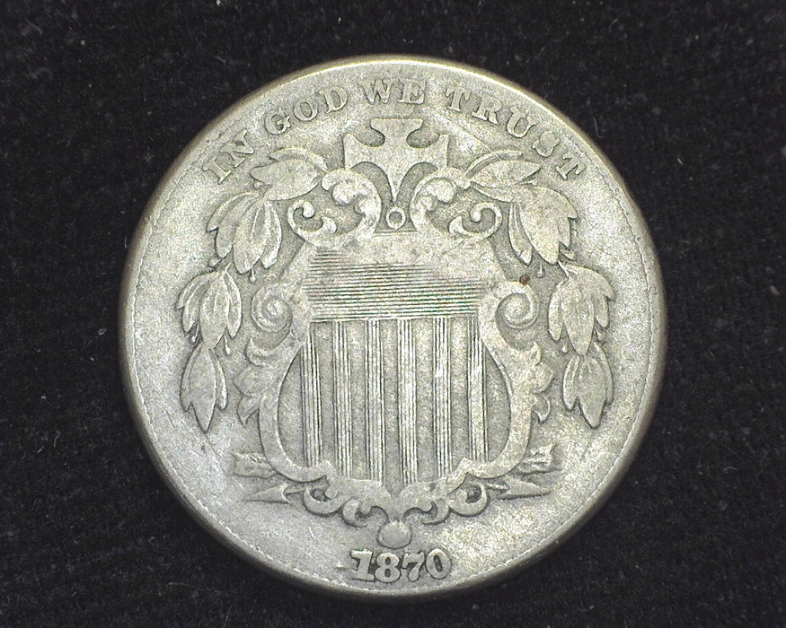 1870 Shield Nickel F - US Coin