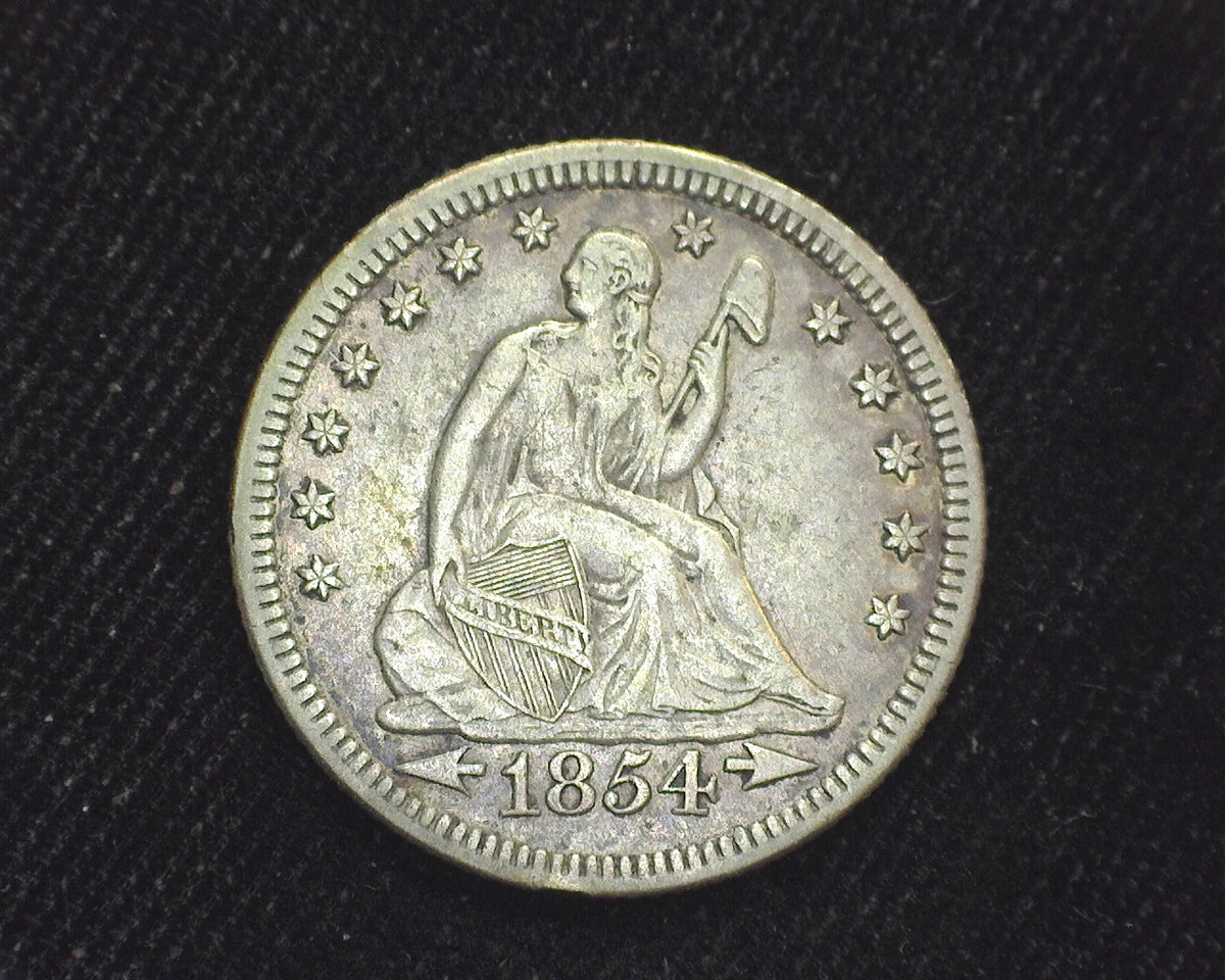 1854 O Arrows Liberty Seated Quarter XF - US Coin — Huntington