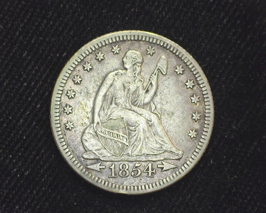 1854 O Arrows Liberty Seated Quarter XF - US Coin