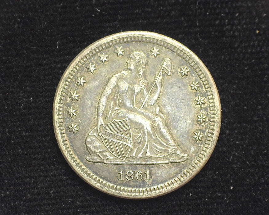1861 Liberty Seated Quarter XF - US Coin