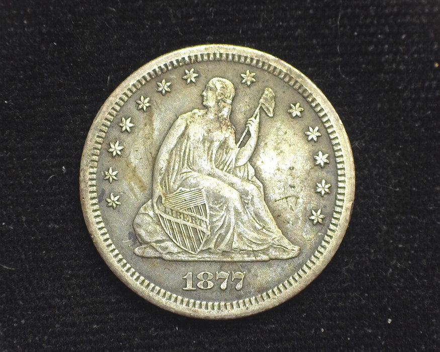 1877 CC Liberty Seated Quarter XF - US Coin