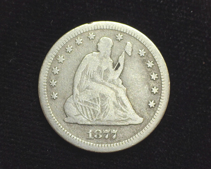 1877 CC Liberty Seated Quarter VG - US Coin