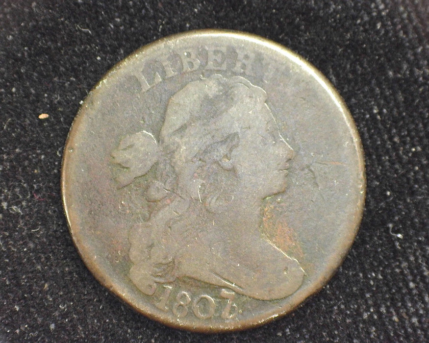 1807/6 Large Cent Draped Bust Cent VG - US Coin