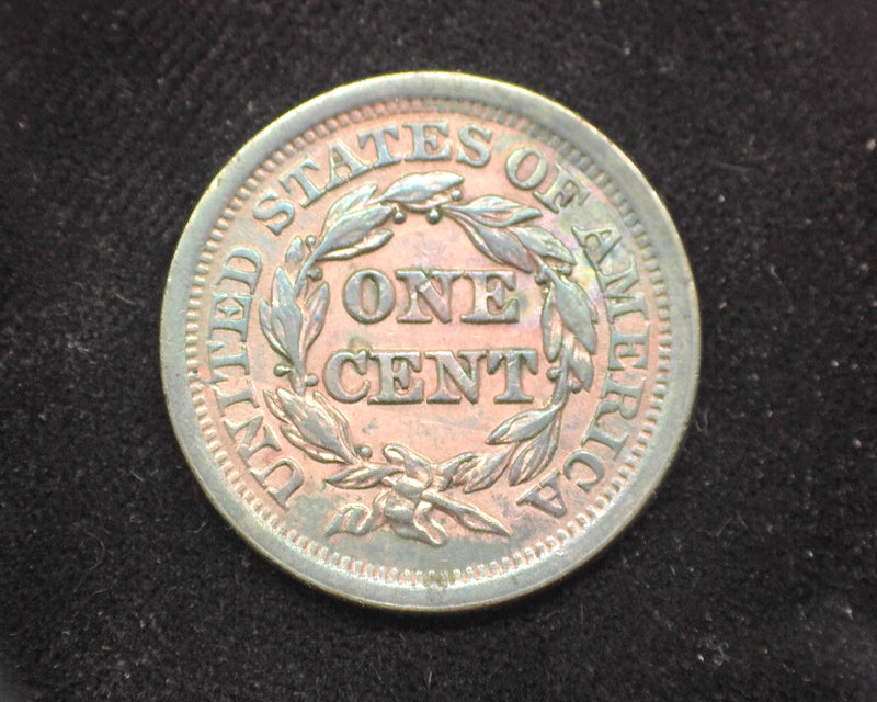 1852 Large Cent Braided Hair Cent AU - US Coin