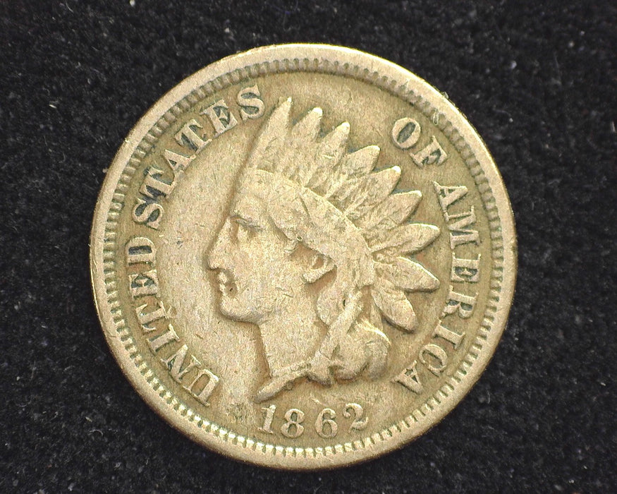 1862 Indian Head Penny/Cent VG - US Coin