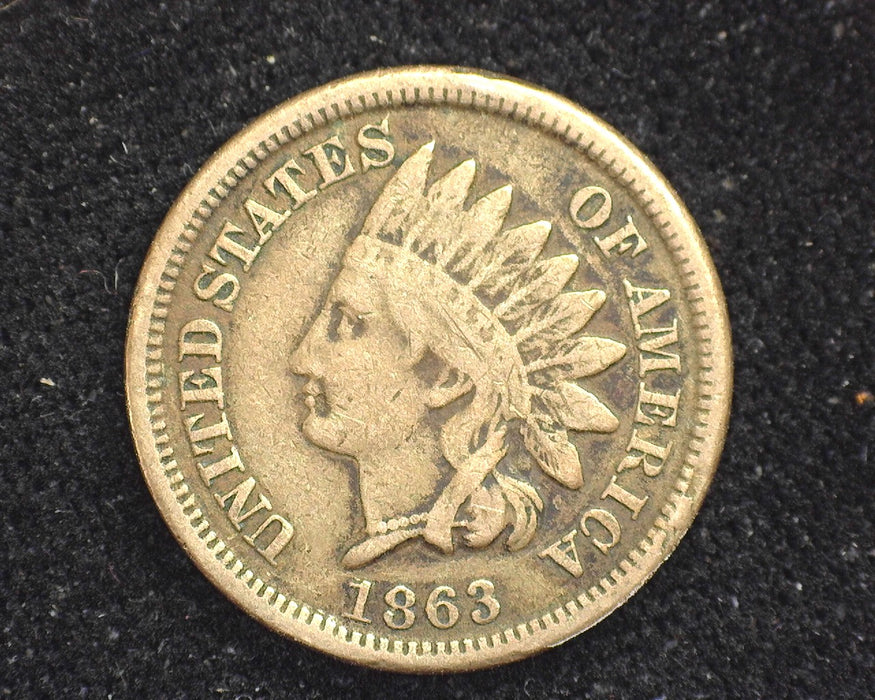 1863 Indian Head Penny/Cent VG - US Coin