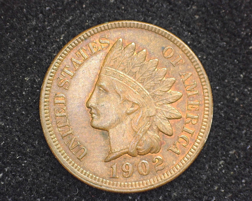 1902 Indian Head Penny/Cent BU Red & Brown - US Coin