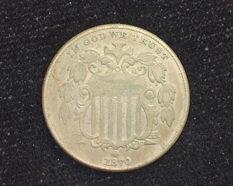 1870 Shield Nickel VF - US Coin