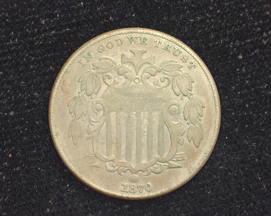 1870 Shield Nickel VF - US Coin