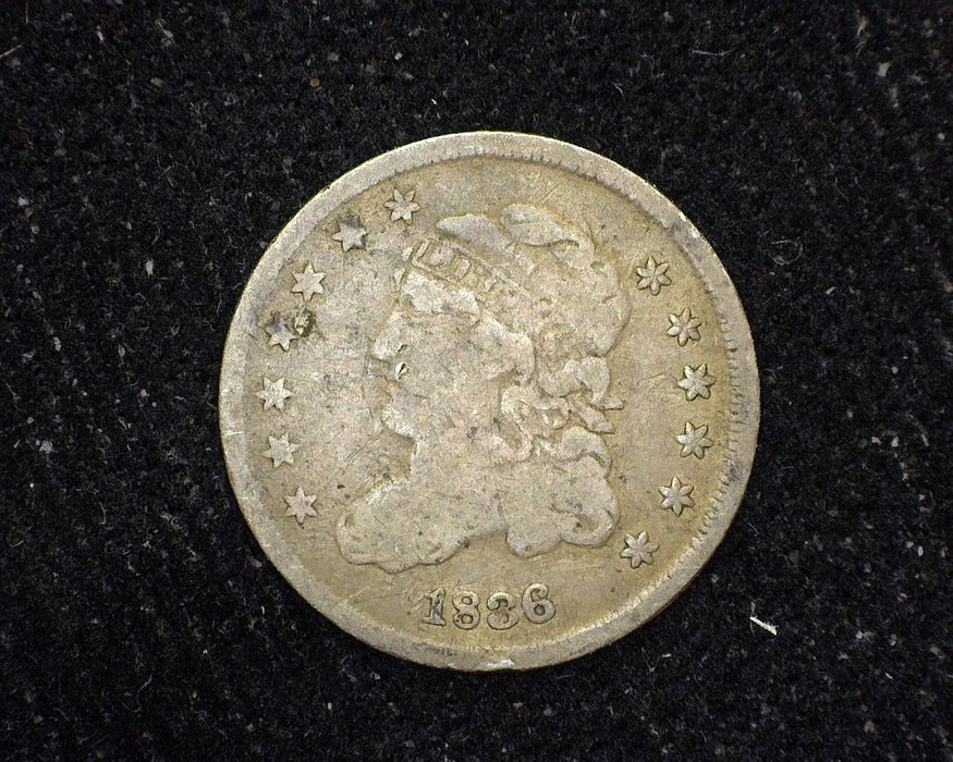 1836 Capped Bust Half Dime F - US Coin