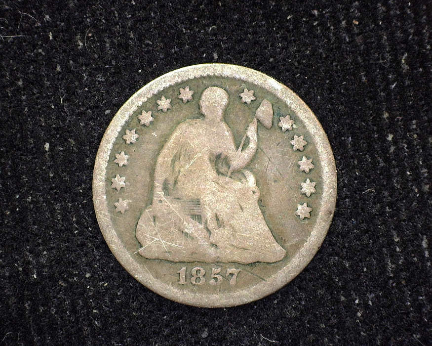 1857 Liberty Seated Half Dime G - US Coin