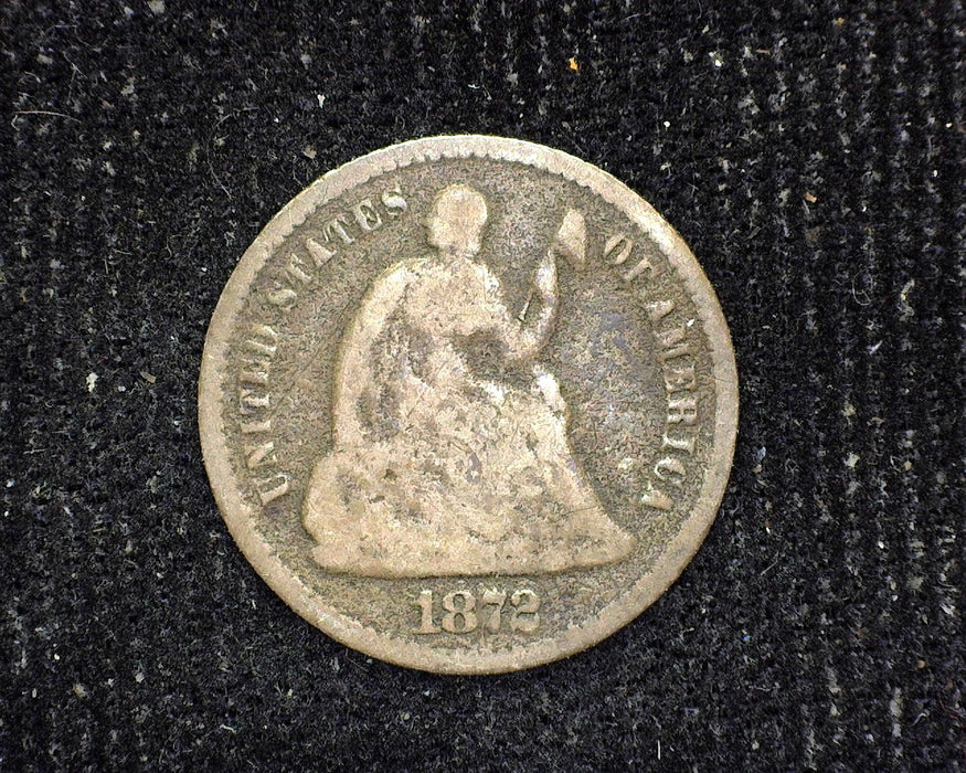 1872 Liberty Seated Half Dime G - US Coin