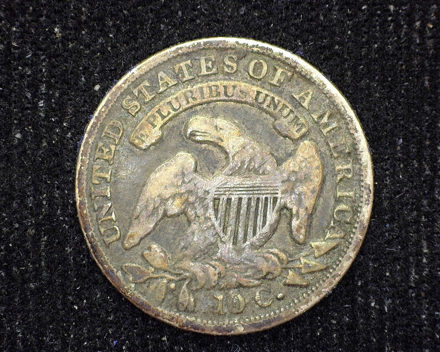 1834 Large 4 Capped Bust Dime F - US Coin