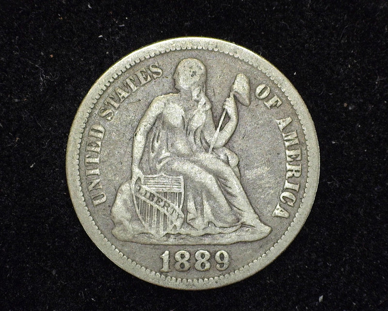 1889 Liberty Seated Dime F - US Coin