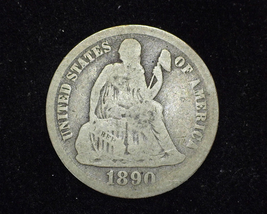 1890 Liberty Seated Dime VG - US Coin