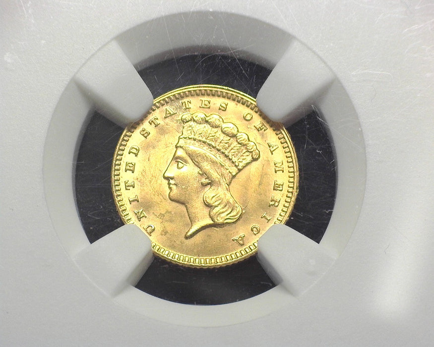 1874 Indian Princess Gold Dollar $1 MS 64 NGC - US Coin