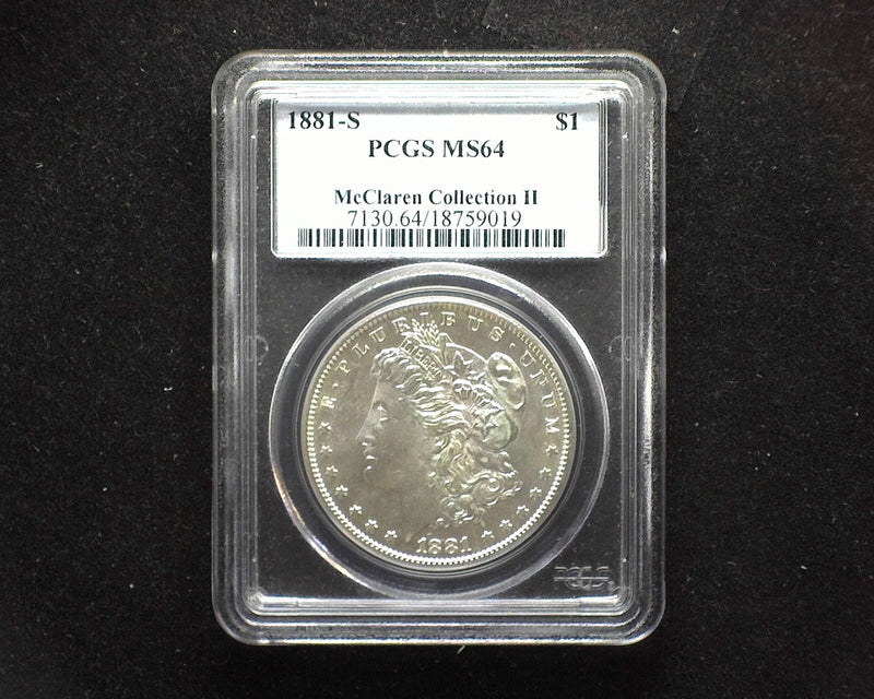 1881 S Morgan Dollar PCGS - MS64 - US Coin