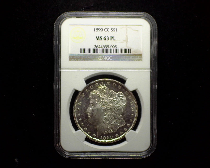 1890 CC Morgan Dollar NGC - MS63 PL - US Coin
