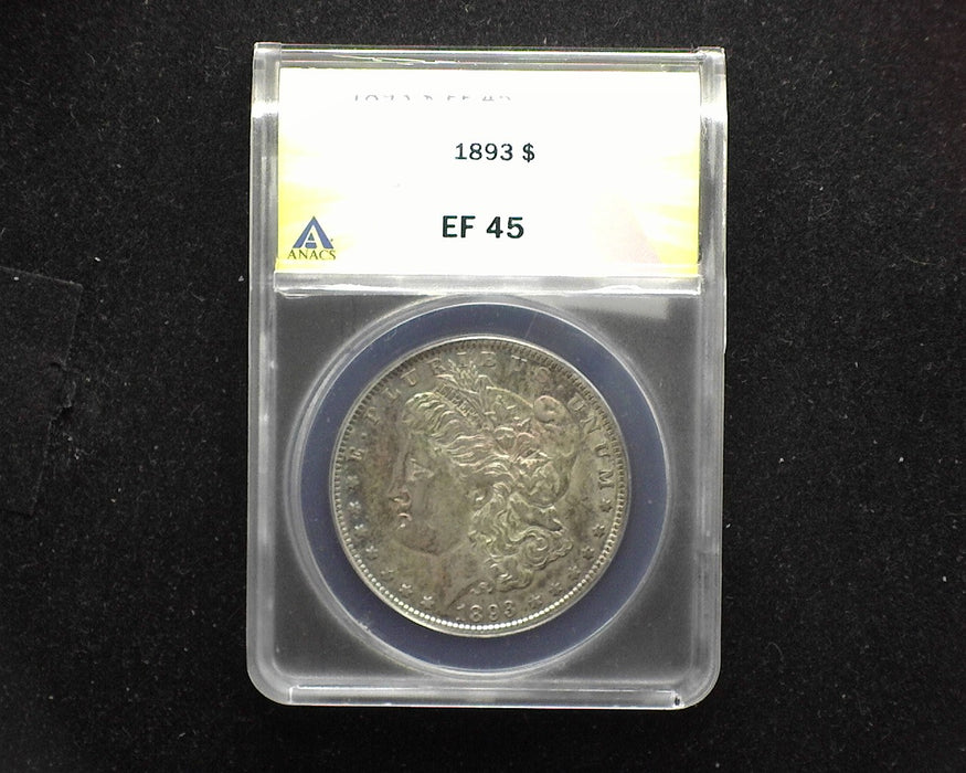 1893 Morgan Dollar ANACS - EF45 - US Coin
