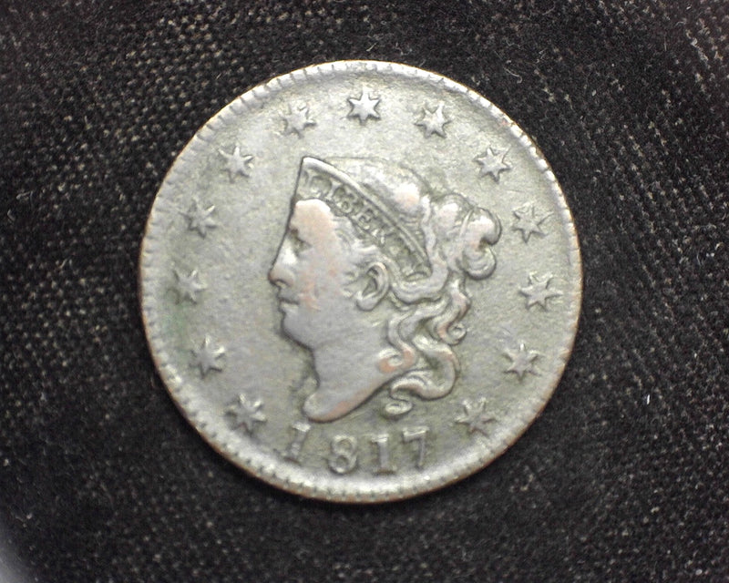 1817 13 Stars Classic Head Large Cent Environmental damage. F - US Coin