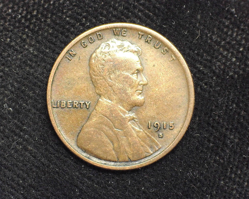 1915 S Lincoln Wheat Penny/Cent F - US Coin