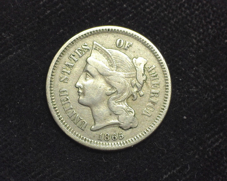 1865 Three Cent Nickel VF - US Coin