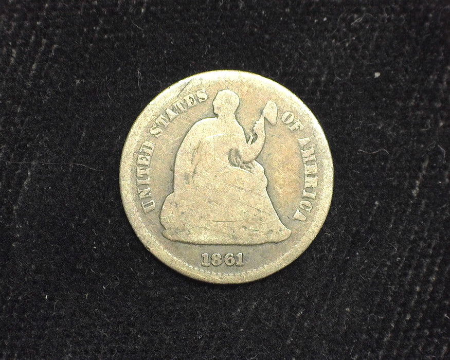 1861 Liberty Seated Half Dime G - US Coin